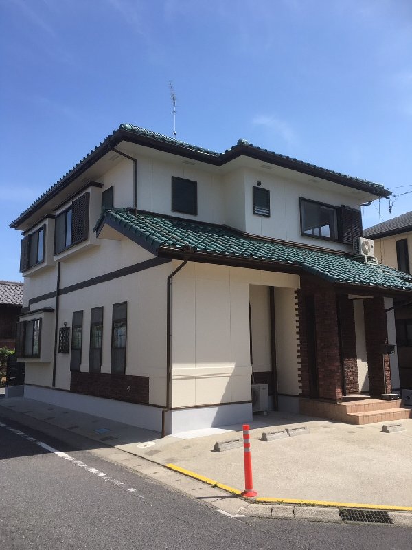 愛知県安城市　外壁塗装　全景　施工完了