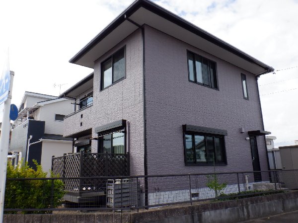 愛知県西尾市　外壁塗装　全景　施工完了