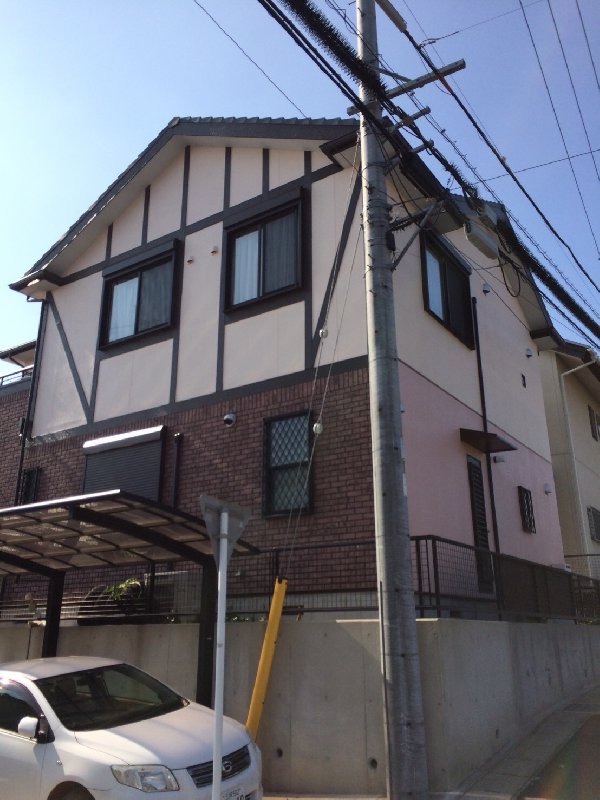 愛知県みよし市　外壁塗装　全景　施工完了