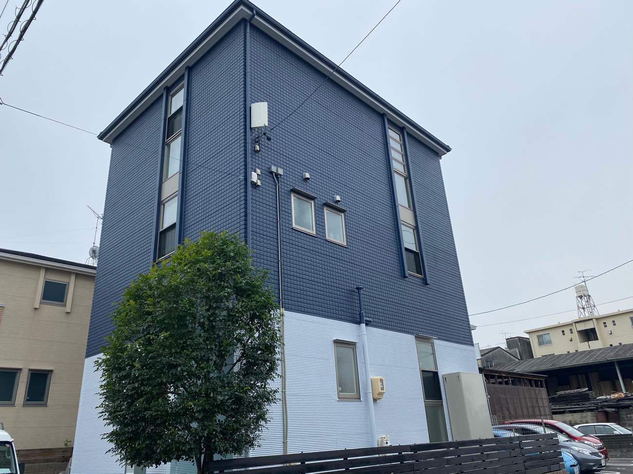 愛知県名古屋市天白区　外壁塗装　全景　施工完了