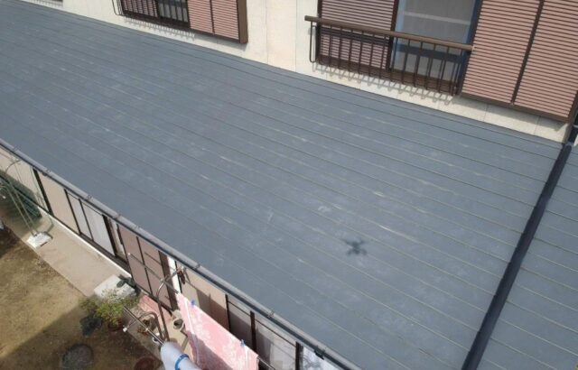 愛知県津島市　屋根塗装　全景　施工前