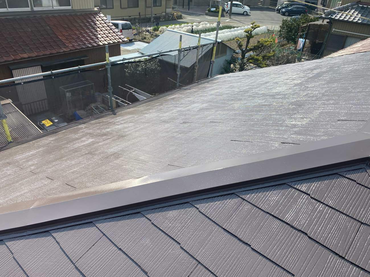 愛知県津島市　屋根塗装　施工完了