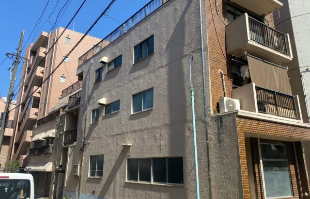 愛知県名古屋市東区　外壁塗装　全景　施工前