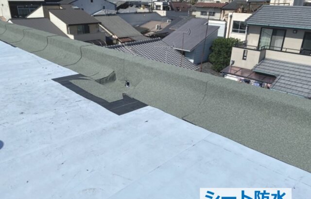 シート防水は、ビルなどの屋上に施工されていることが多いですが、築年数が高い住宅にも採用されています　アートペインズ