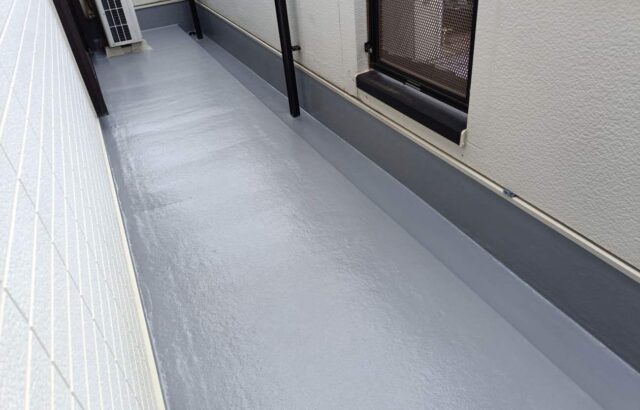 ﾍﾞﾗﾝﾀﾞ防水工事　ベランダ　防水工事　名古屋市中川区　施工事例　アートペインズ　施工後