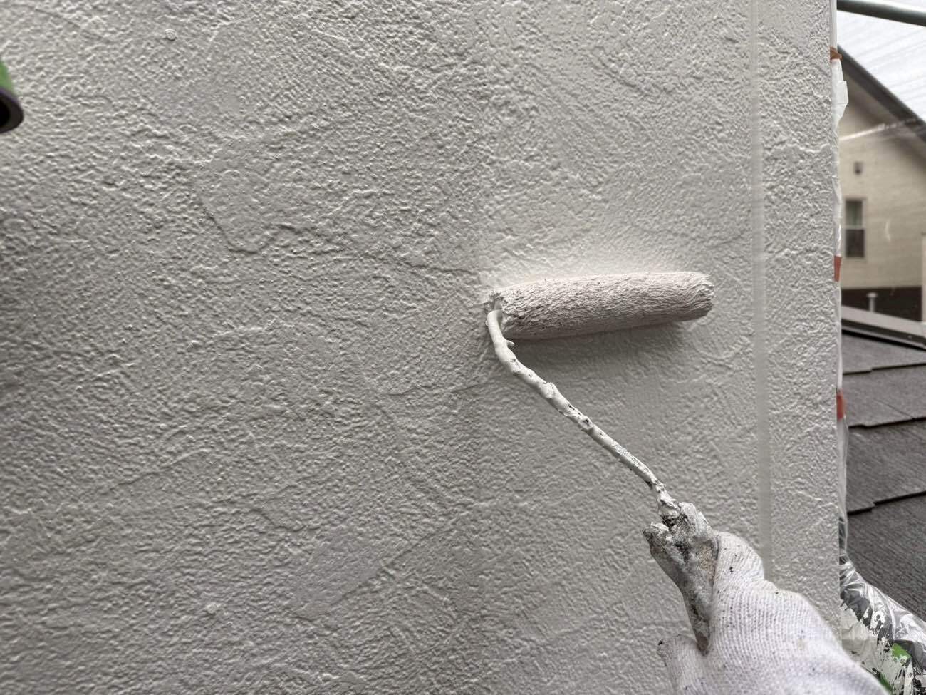 屋根工事 屋根カバー工法 横暖ルーフ ブラック 外壁塗装 グランデ 無機 メイン PX-701 PX-707 清須市 施工事例 アートペインズ プレマテックス 中塗り