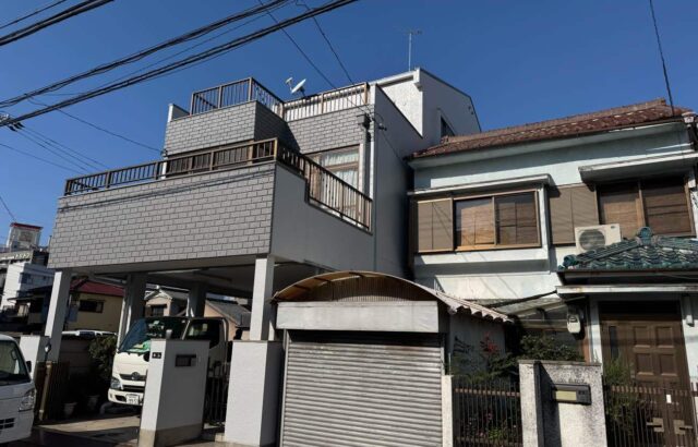 屋根塗装　ｼｬﾈﾂﾃｯｸSi　ミネラルグレイ　外壁塗装　スーパーラジカルシリコンGH　ﾊﾟｰﾙｸﾞﾚｲ　名古屋市港区　施工事例　アートペインズ　アステックペイント　施工後