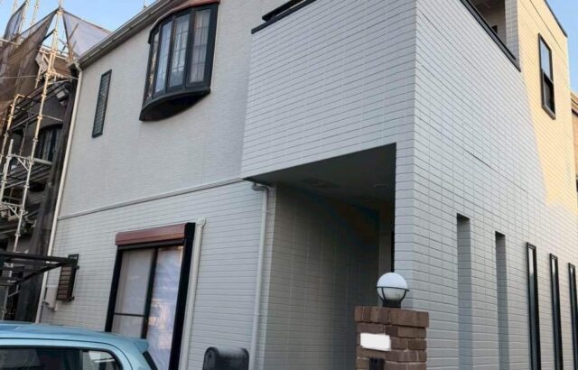 屋根塗装 スーパーセランソフィア チャコール 外壁塗装 超低汚染リファイン弾性1000MS-IR 8109 ガルグレー 艶有 一宮市 施工事例 アートペイントズ アステックペイント 施工後 完了